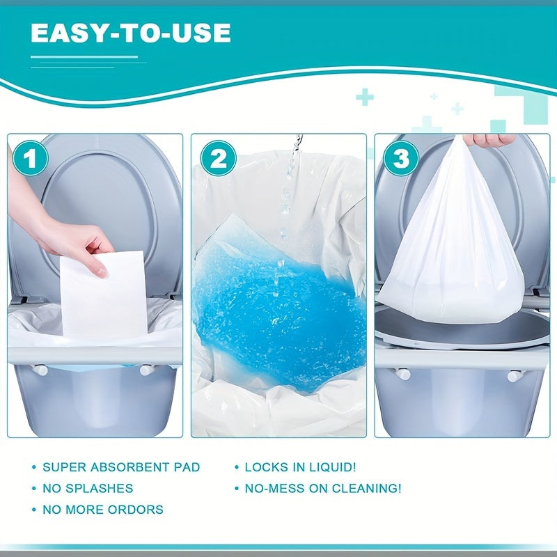 Super Absorbent Disposable Pads for Portable Toilets Bedpans Camping 10/50 Pack