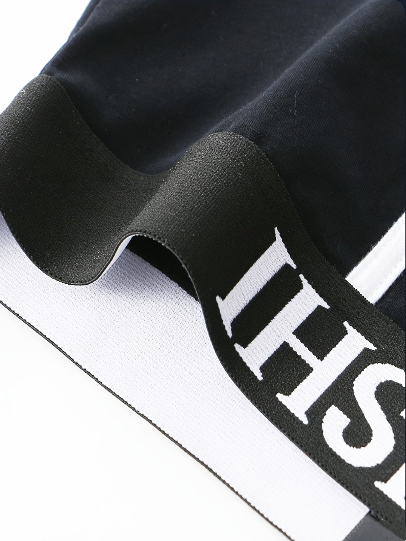 Men's Cotton Boxer Briefs 3-Pack Alphabet Print Breathable Stretch Knit Underwear