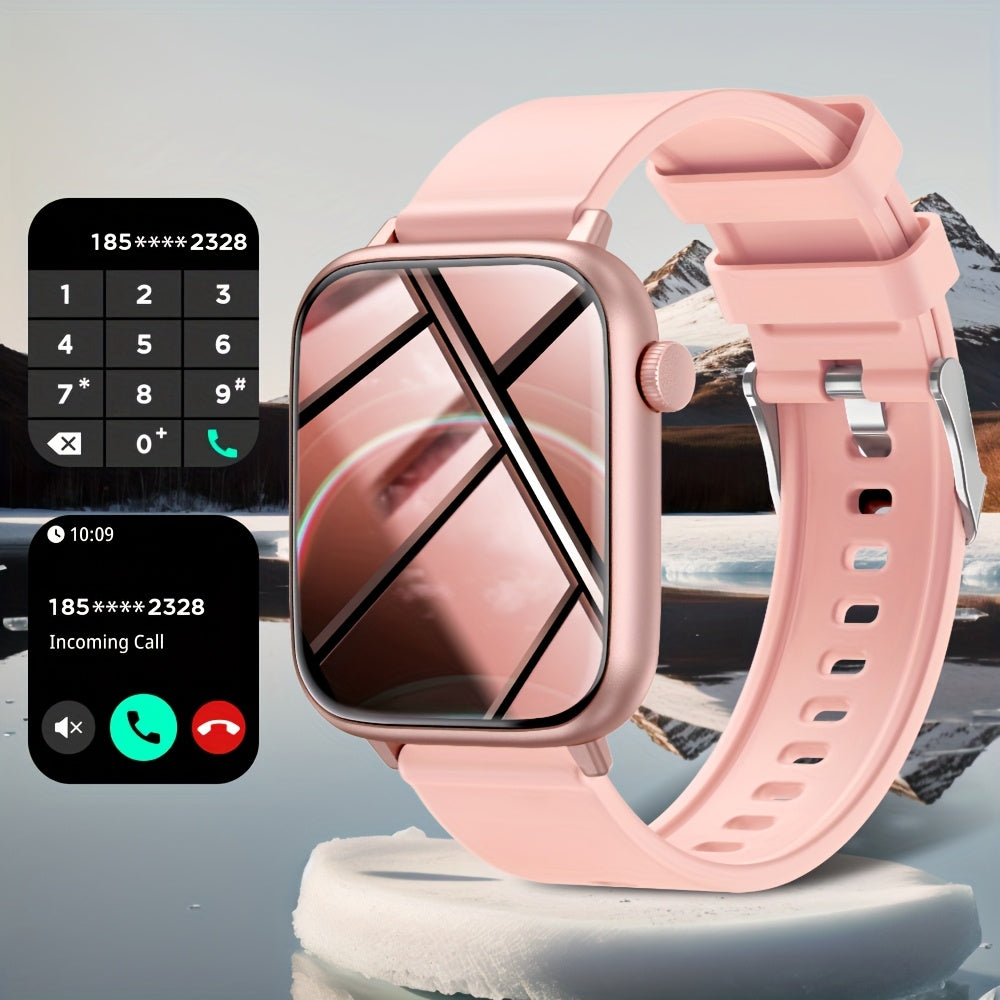 Smartwatch 1.83 Inch Full Touchscreen Wireless Calling Fitness Tracker with Pedometer Calories 100+ Exercise Modes Compatible with Android and iPhone