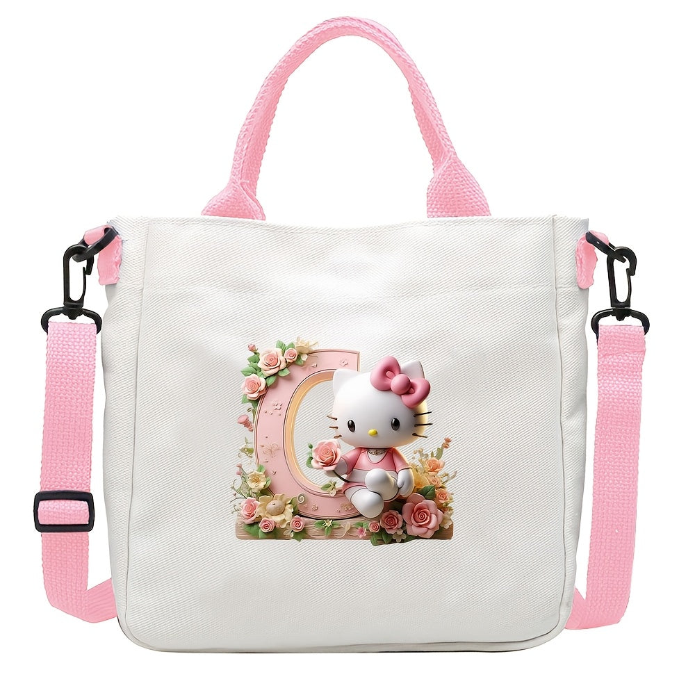 A-Z Letter Design Crossbody Bag for Women Pink Large Capacity Lightweight