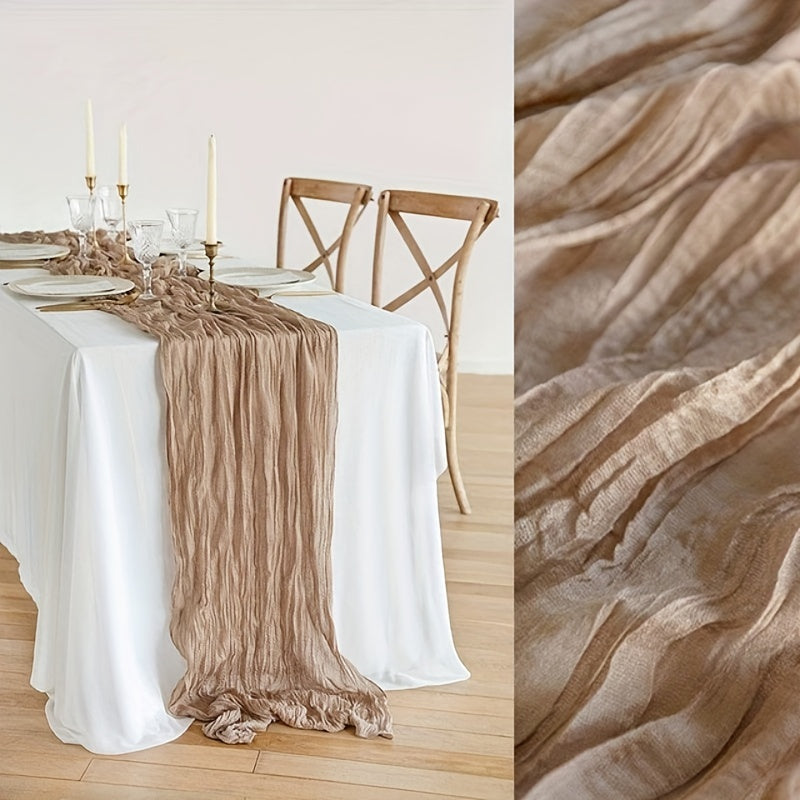 Boho Cheesecloth Table Runner for Home Decor and Events