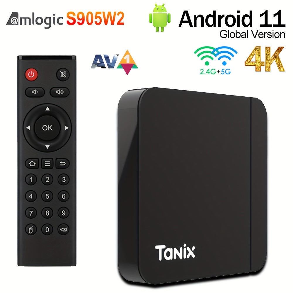 Smart TV Box with Android 11.0, 4K Support, Bluetooth, Dual WiFi, Multiple Storage Options