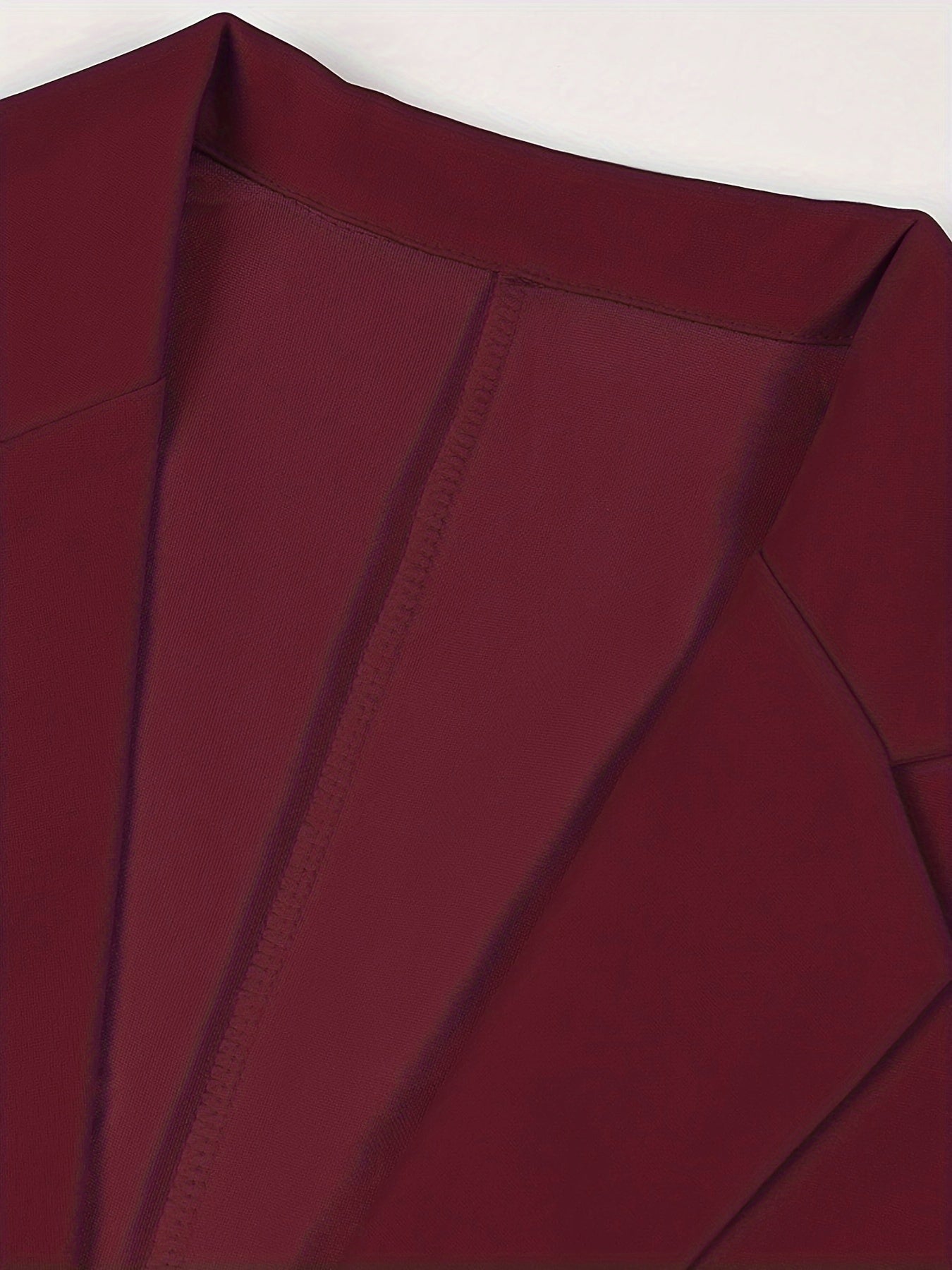 Blazer ajustado para mujer de manga larga con abertura frontal casual para otoño e invierno de poliéster