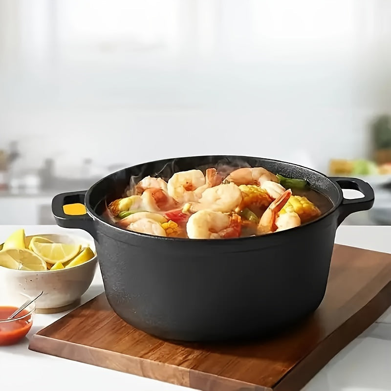 Cast Iron Skillet and Dutch Oven Set 25.98cm Pre-Seasoned for Frying Baking Camping