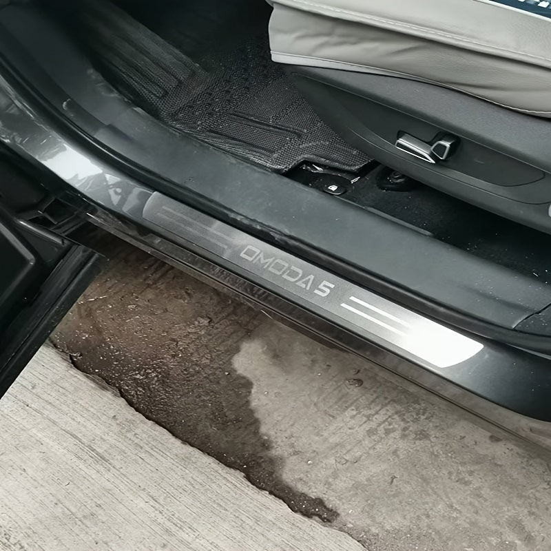 4 dona zanglamaydigan po'latdan yasalgan eshik to'shagi himoyasi Omoda5 uchun eshik himoyasi