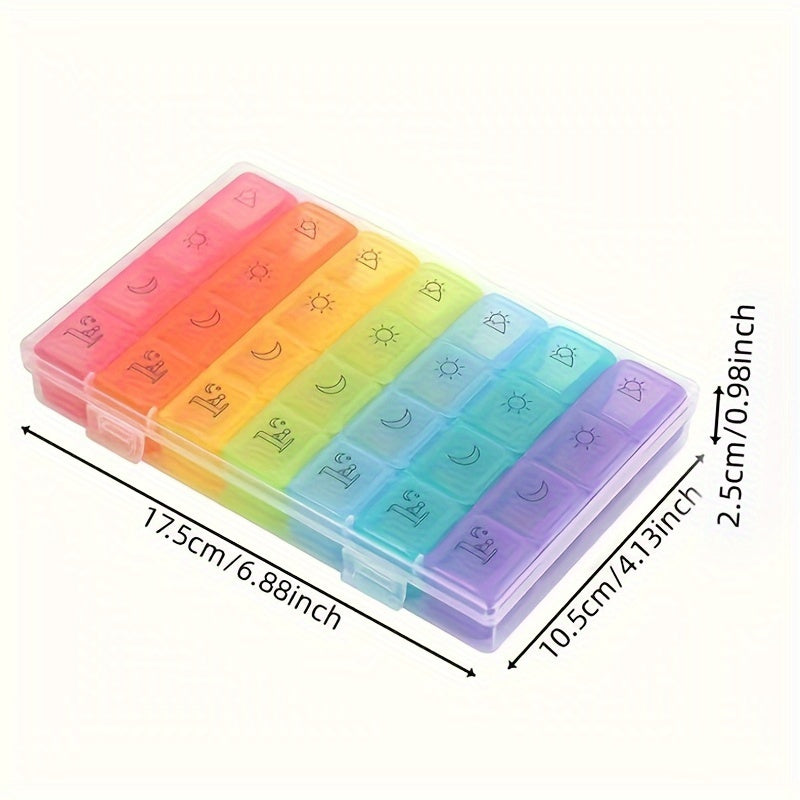 Travel Moisture-Proof Pill Box 28 Grids Portable Daily Medicine Organizer