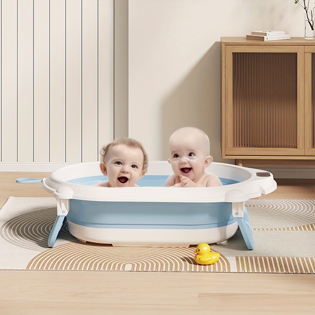 Folding Bathtub with Temperature Sensing Technology for Comfortable Bathing