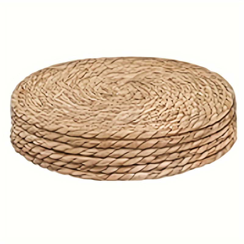 Juego de 2/4/6 individuales de estilo rústico de fibra natural para protección térmica en la mesa, manteles para fiestas y bodas
