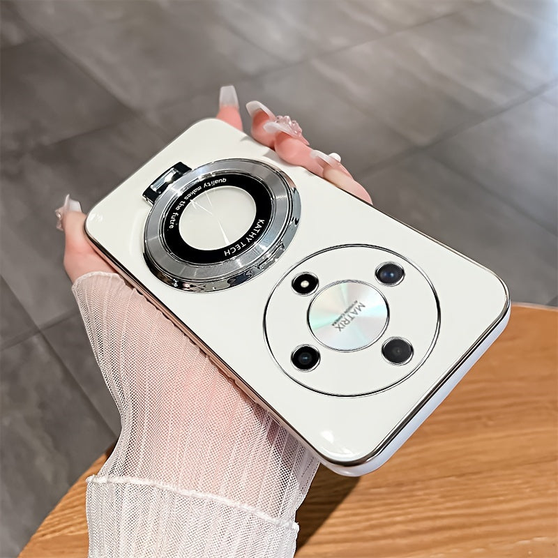 Universal TPU Phone Case for Honor Magic Series Anti-Shock Wireless Charging Stand Magnetic Closure