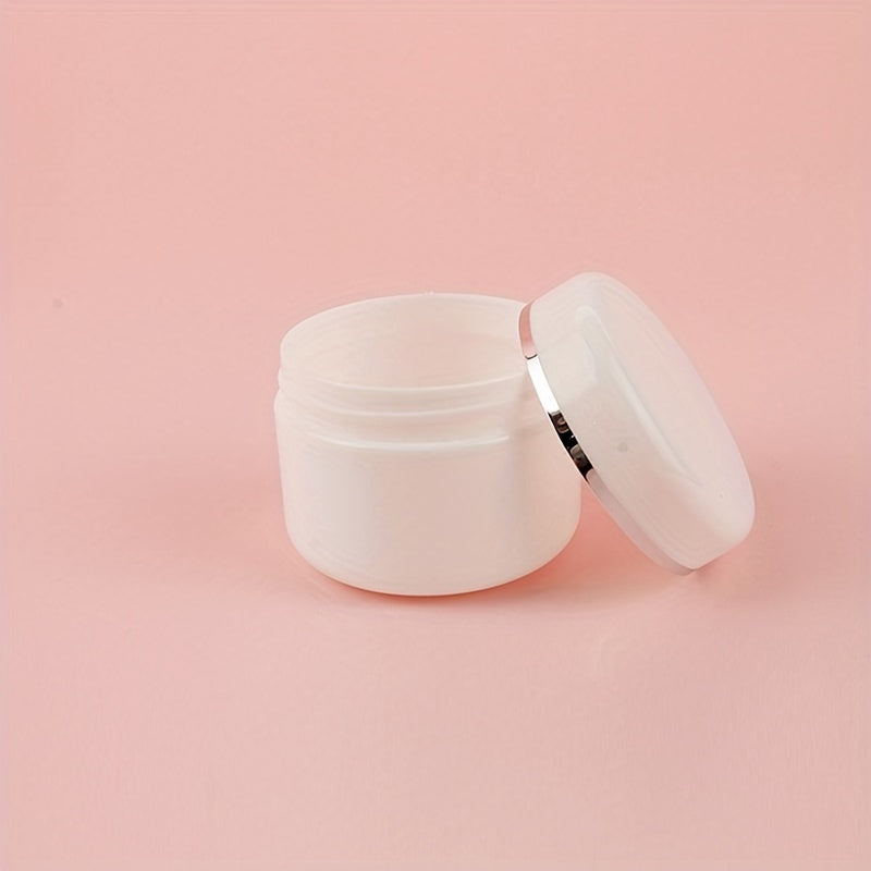 20ml White Plastic Cosmetic Jars Refillable Sample Containers for Skincare and Makeup