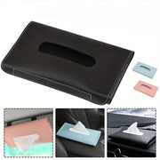 Car Interior PU Leather Tissue Box Holder Dark Blue Pink Black