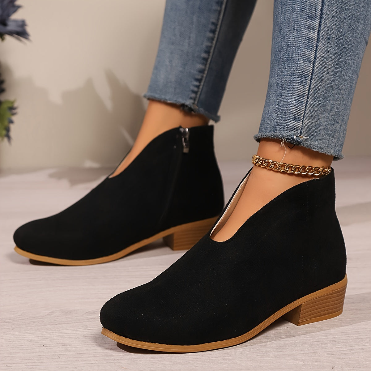 Женские ботинки на щиколотке с леопардовым принтом, массивная подошва, средний каблук, молния, кожа