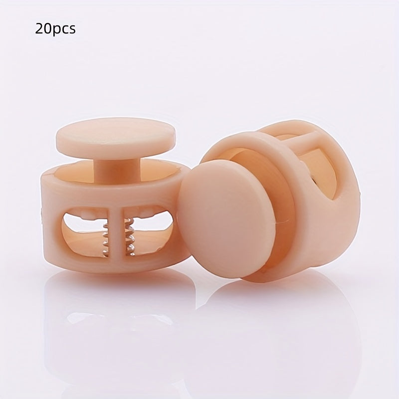 20 Pcs Color Nylon Spring Buckles for Shoes Luggage-Adjustable Buckles