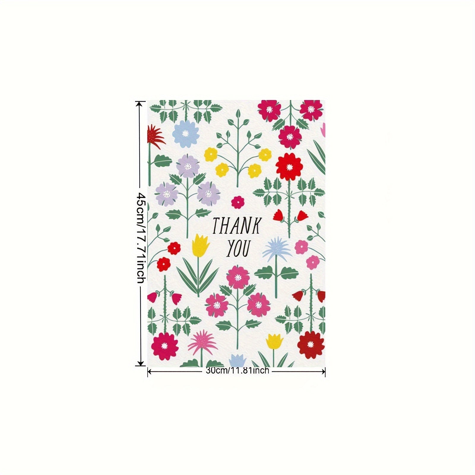 Flower Thank You Card for Birthdays Weddings and Events