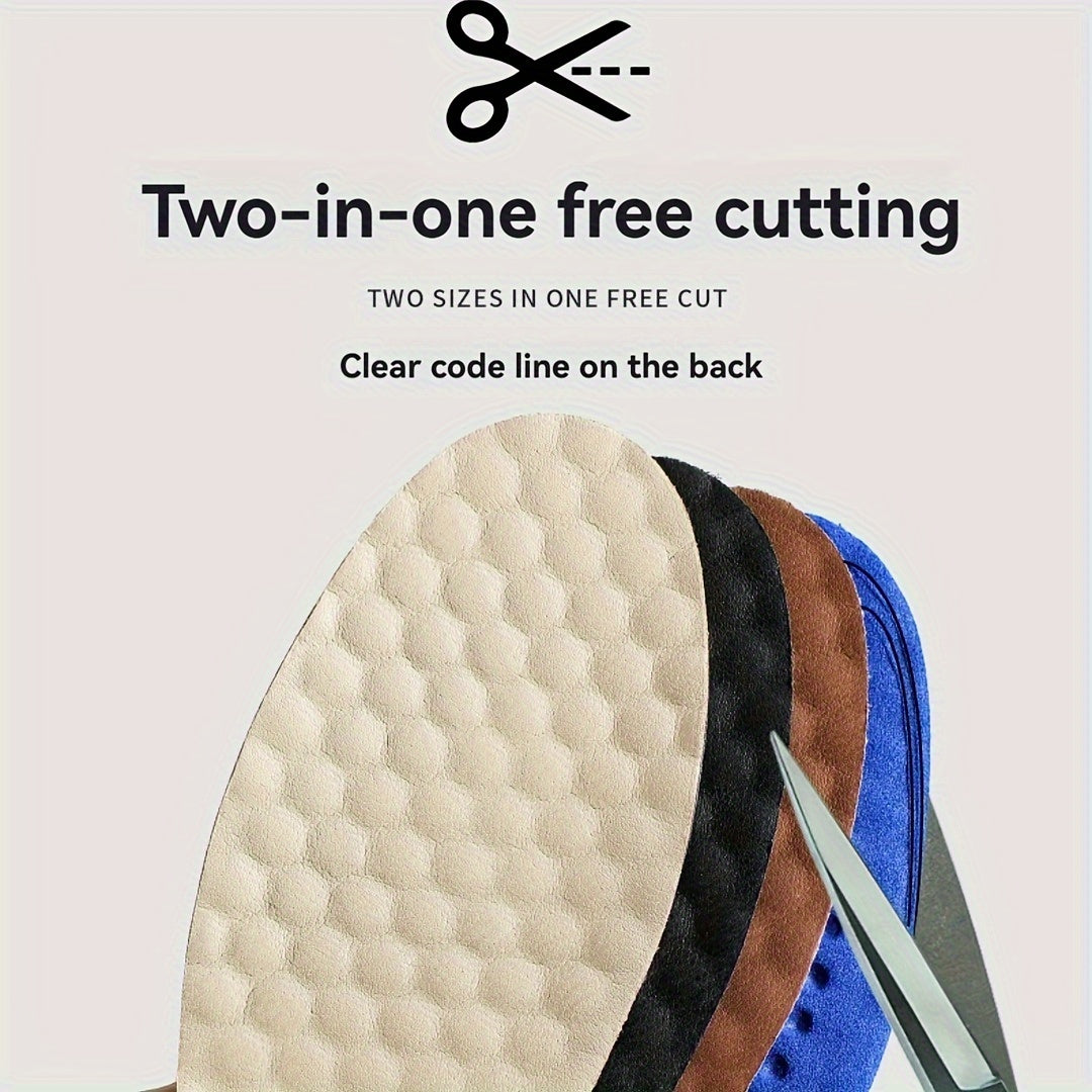 Men's Cowhide Leather Shoe Insoles Breathable Shock Absorption Pads