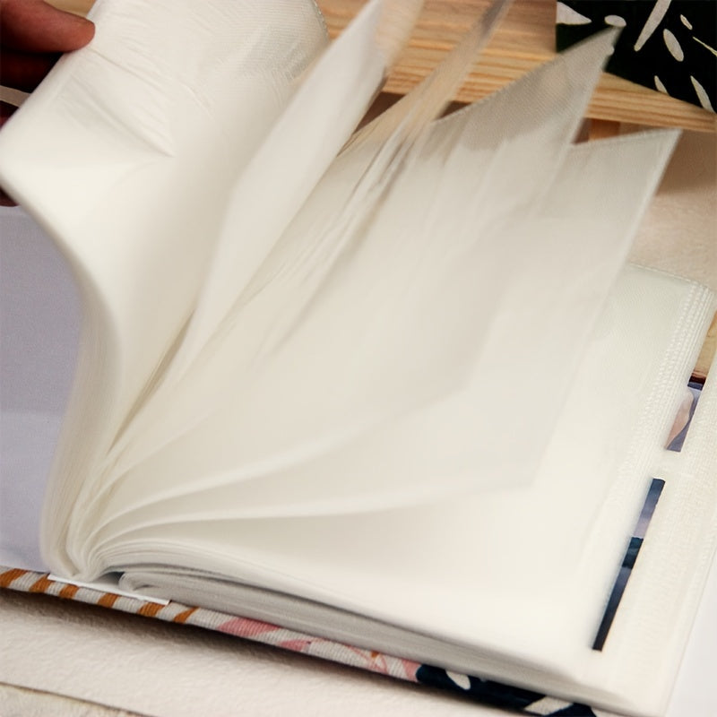 Fabric Photo Album with 200 Pockets for 6-Inch Photos Home Decor Gift