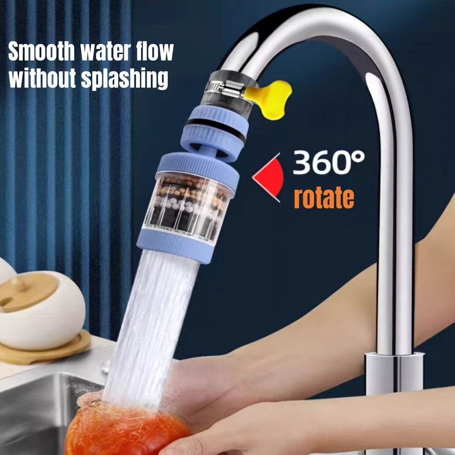 6-Layer Water Filter Faucet with 360° Rotatable Design and No Splashing