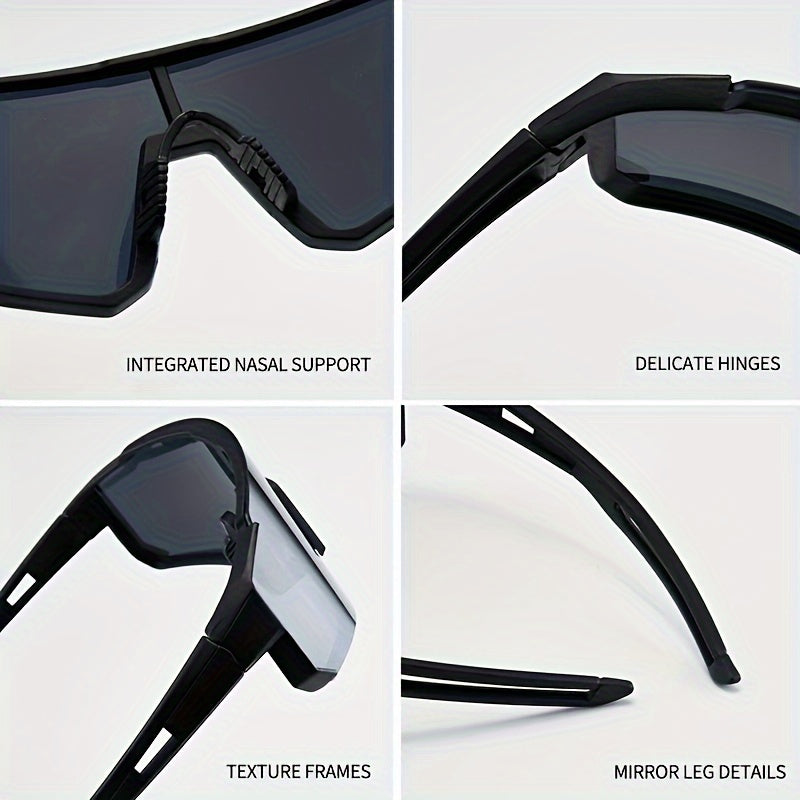 Women's Sports Cycling Sunglasses Large Frame Ink Coating Metal Hinge