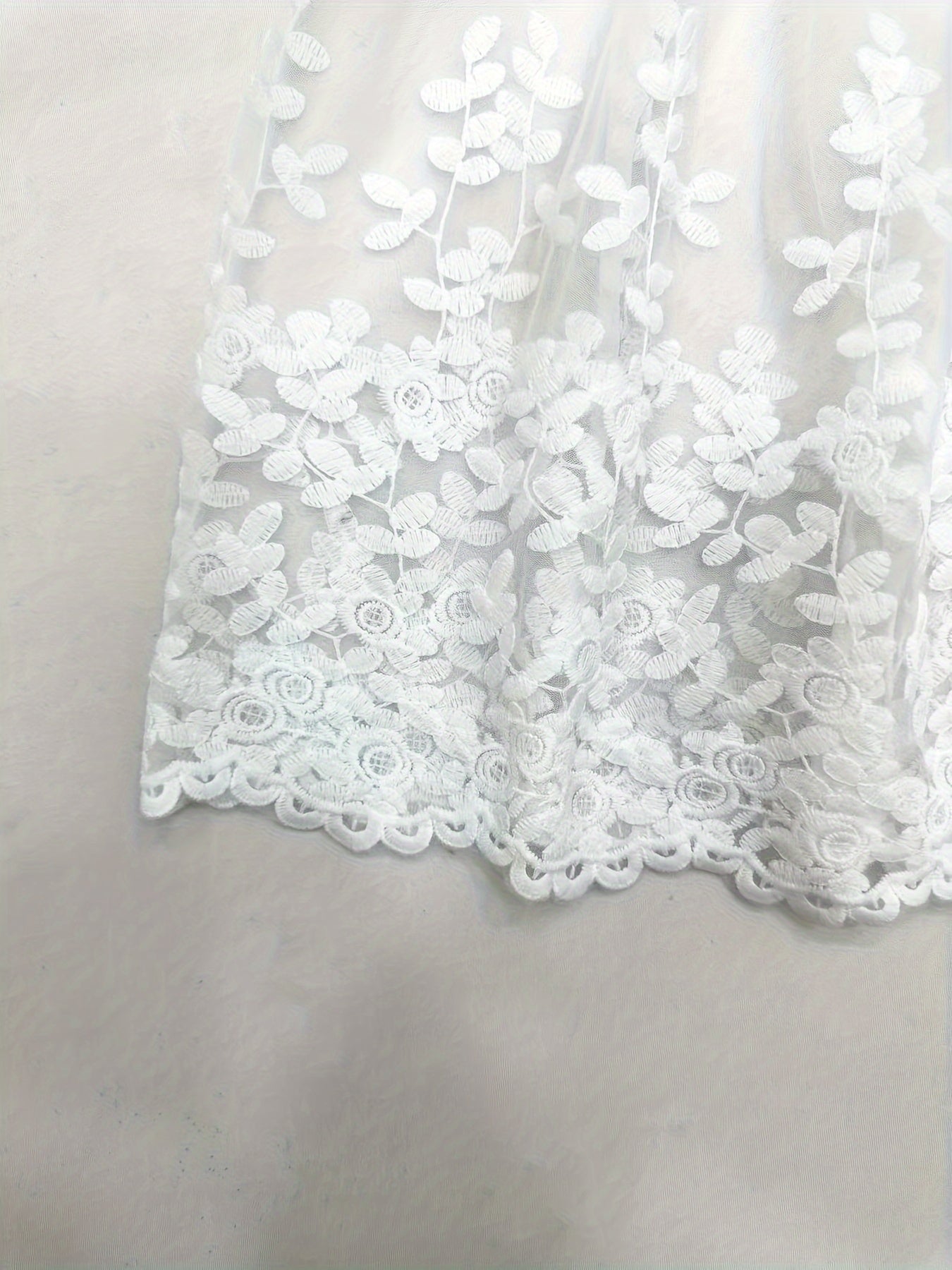 Plus Size Lace Mini Skirt Extenders for Women Black White Floral Shapewear Extra Length