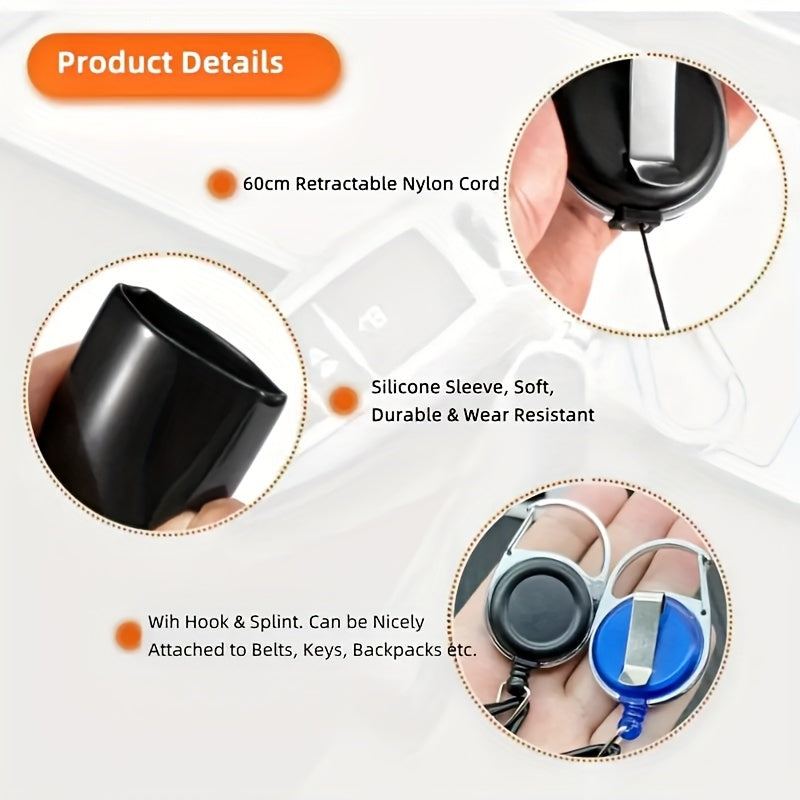 Unisex Plastic Retractable Lighter Key Holder Multi-Color Convenient Accessory