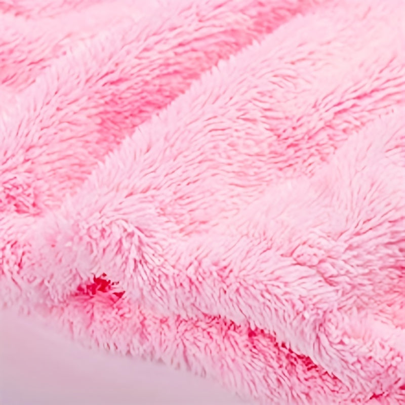 Розовая микрофибровая шапочка для сушки волос для женщин и девочек, быстро впитывающий турбан, полотенце