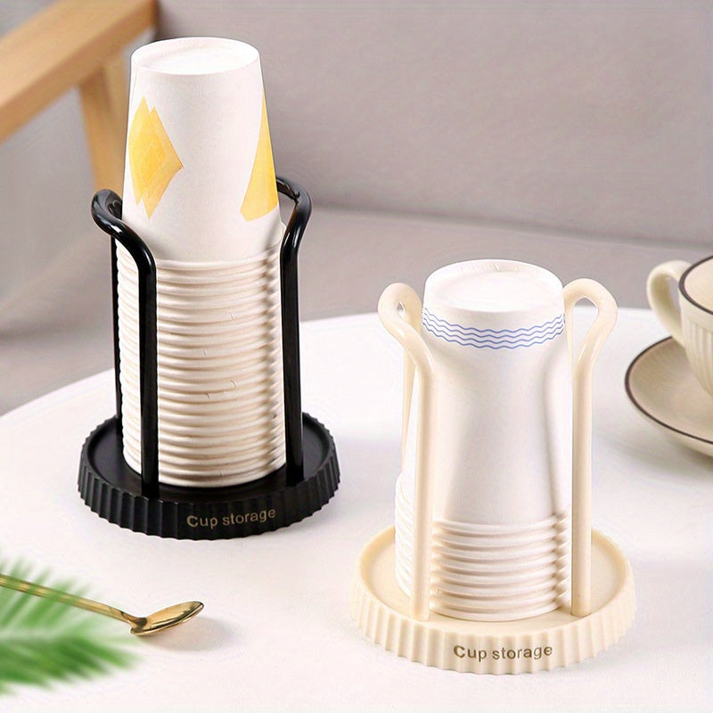 Disposable Plastic Cup Dispenser for Home Kitchen Coffee Tea Storage Organizer