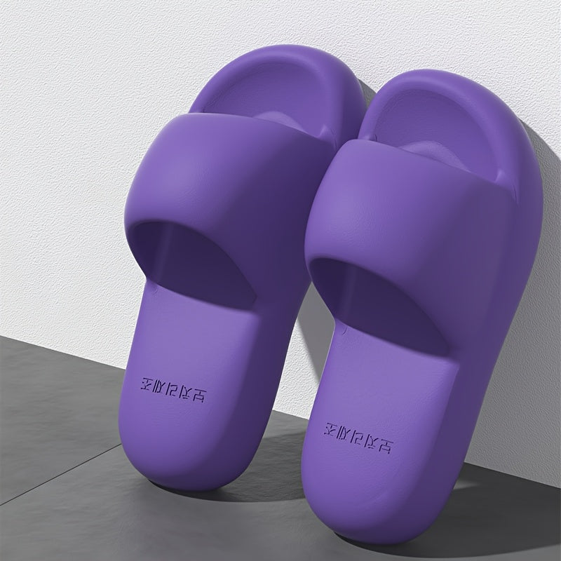 Ayollar paxtadan tayyorlangan ochiq barmoqli shippaklar, yumshoq taglik bilan, yozgi plyaj, bir rangli