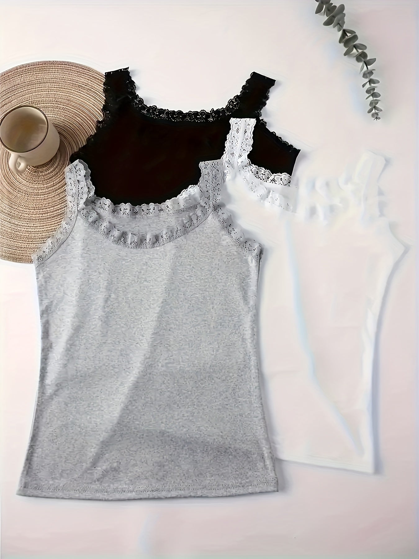 Conjunto de camisón de encaje para mujer talla plus cómodo y versátil para estar en casa