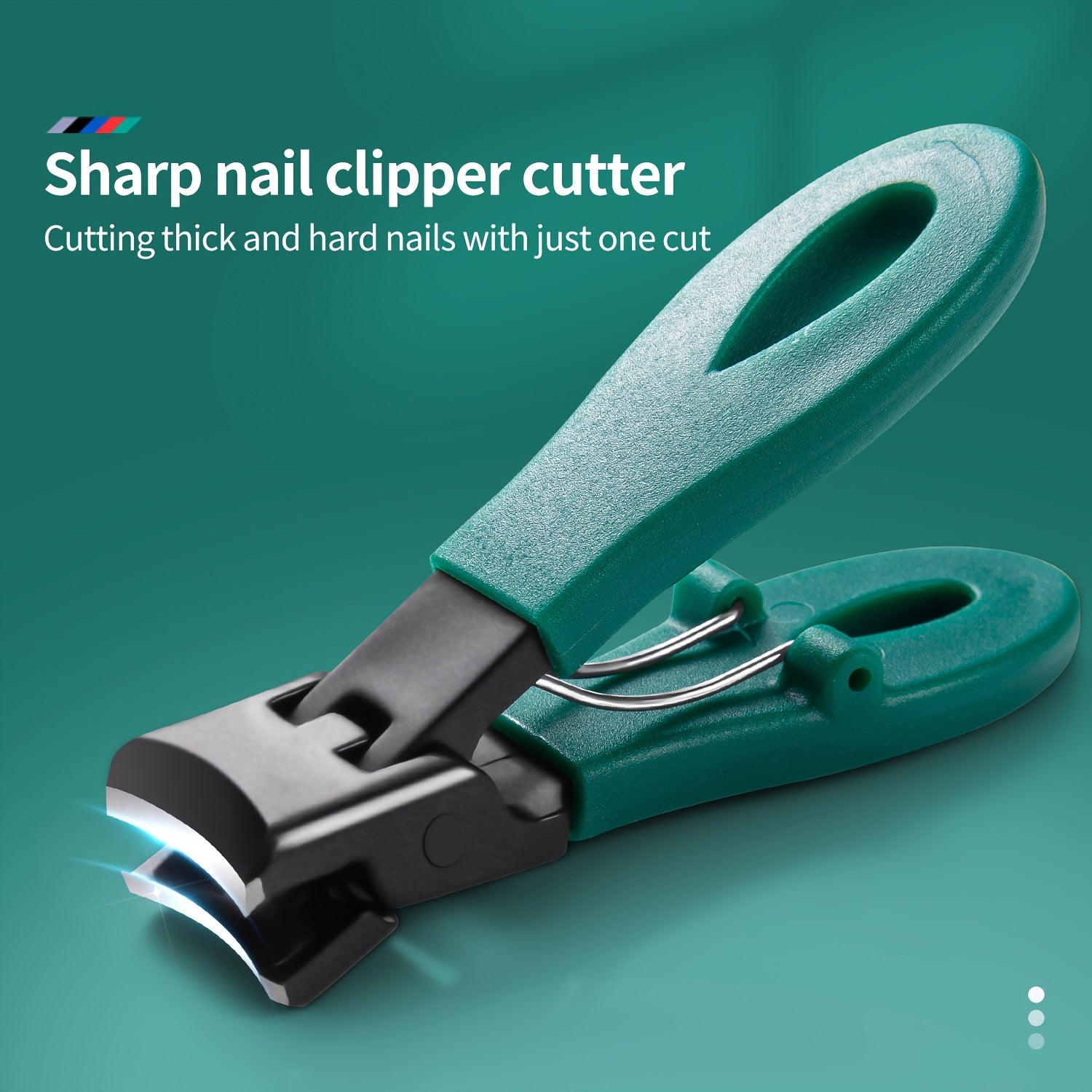 Heavy Duty Nail Clippers for Thick Nails with Large Opening Anti-Splash Design Stainless Steel