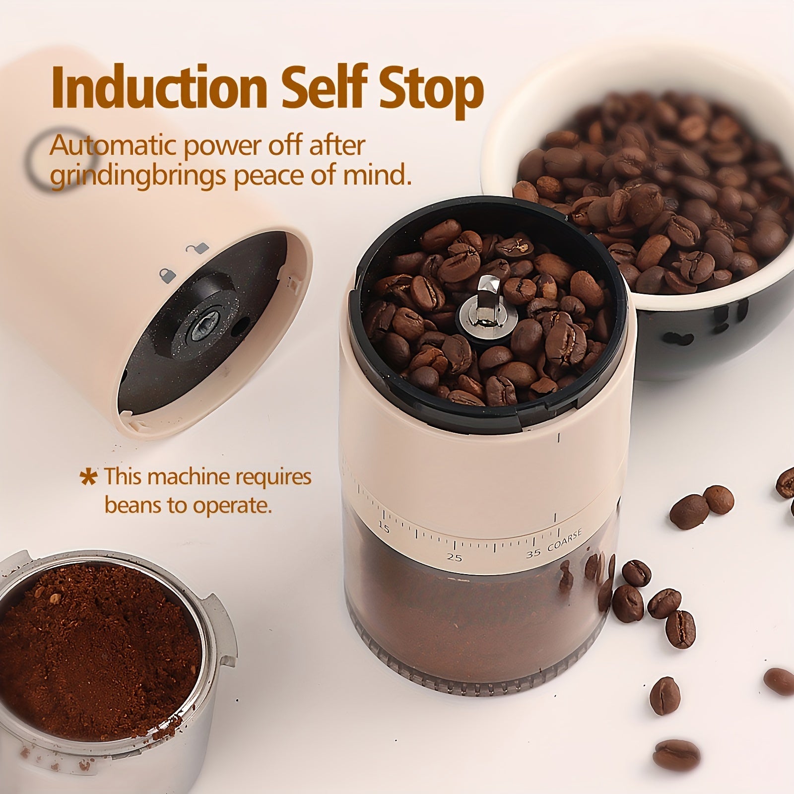 Molino de café y procesador de alimentos con 38 ajustes para granos y especias
