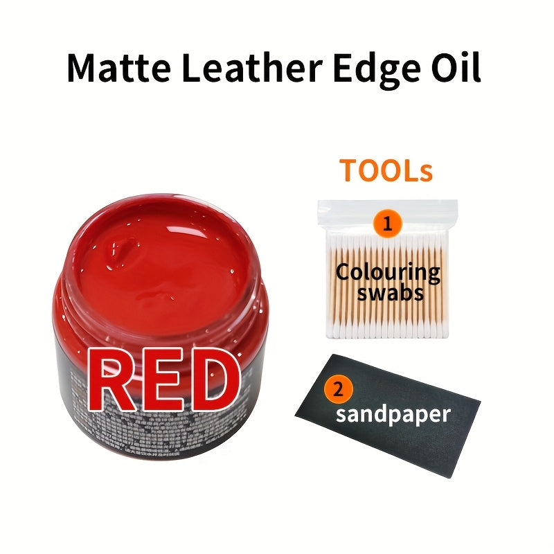 Leather Edge Coloring Kit 30ml for Bags Belts Wallets Leather Finish