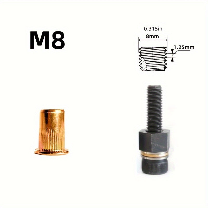 Manual Rivet Nut Tool for Thin Metal Steel Repair Kit