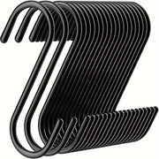 10 Pcs Black Metal S-Shaped Hooks for Hanging Plants, Wardrobe, Garden, Kitchen