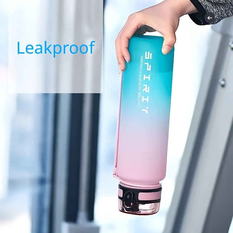 650ml Portable Water Bottle Leakproof Gradient Plastic for Outdoor Travel