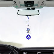 Uniseks shisha kalit halqasi, tush shaklidagi yovuz ko'z pendanti, avtomobil bezaklari