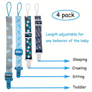 Adjustable Pacifier Clip with Belt for Babies and Toddlers, Baby Shower Gift