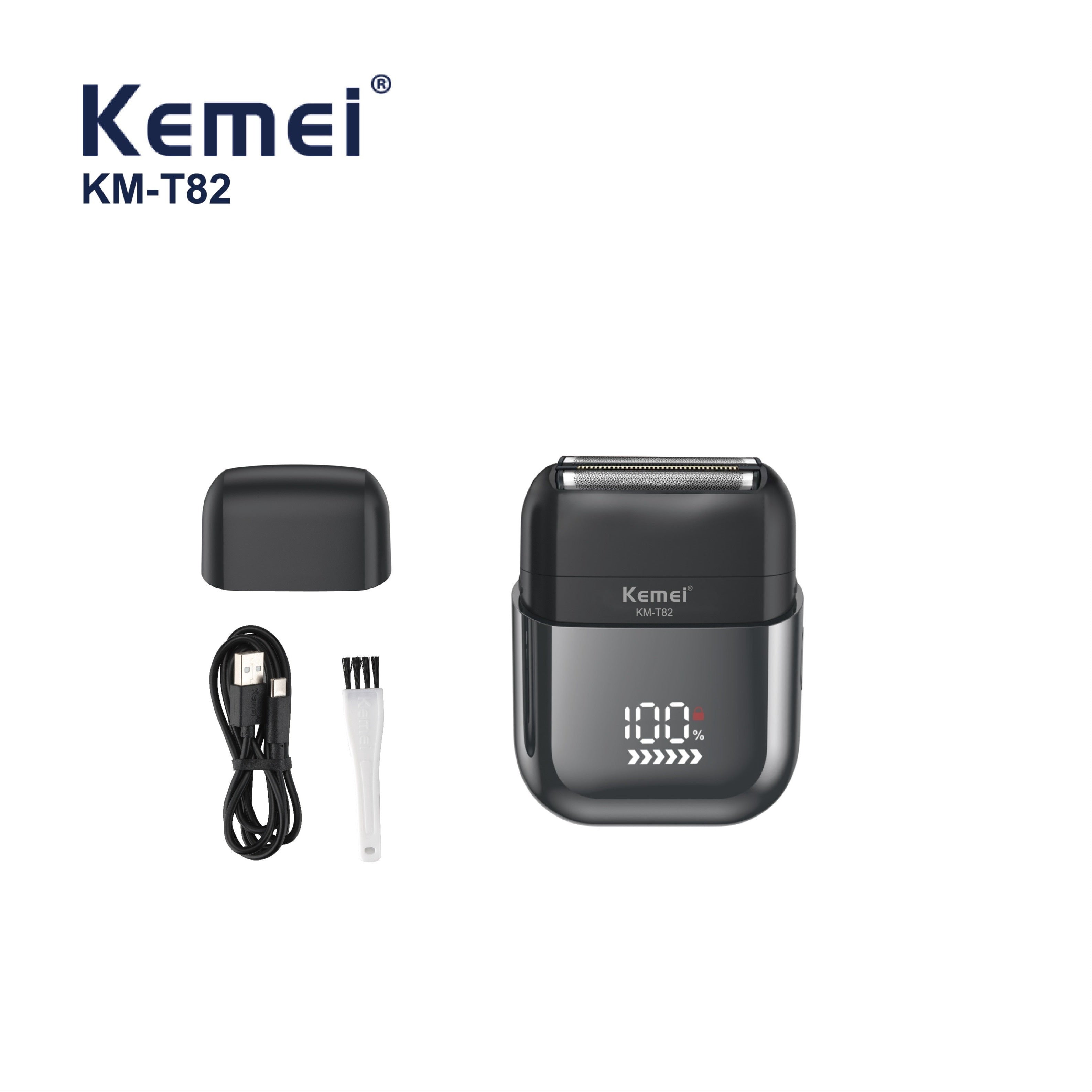 Dual-head Electric Shaver with LCD Display USB Charging Men's Razor