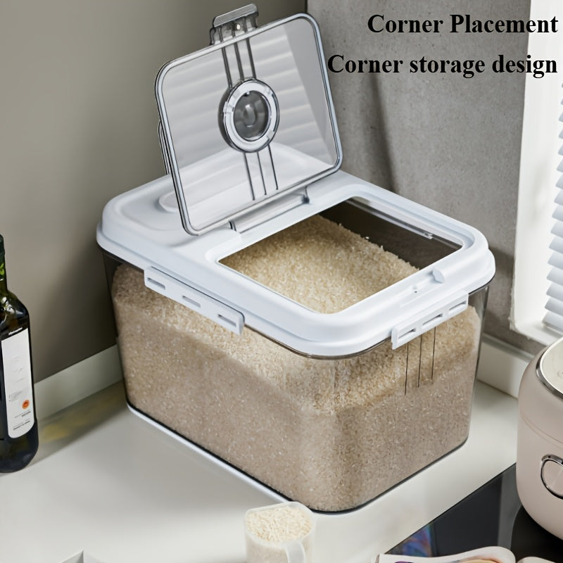 Large Capacity Airtight Rice and Cereal Dispenser Made of Durable PET Food Storage Container