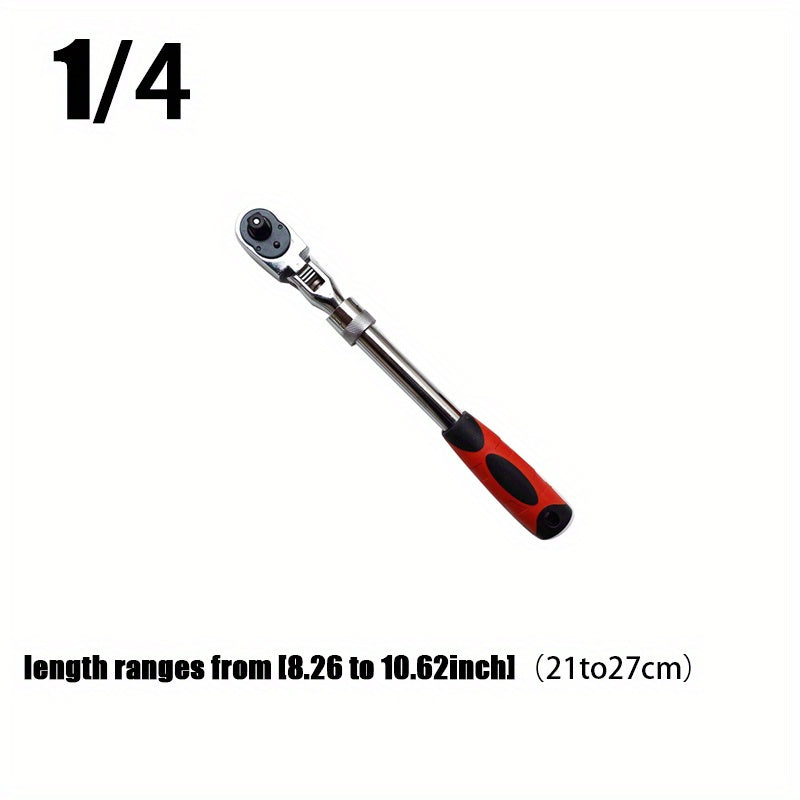 Telescopic Head Ratchet Wrench 1/4 3/8 1/2 Chrome Vanadium Steel Quick Release