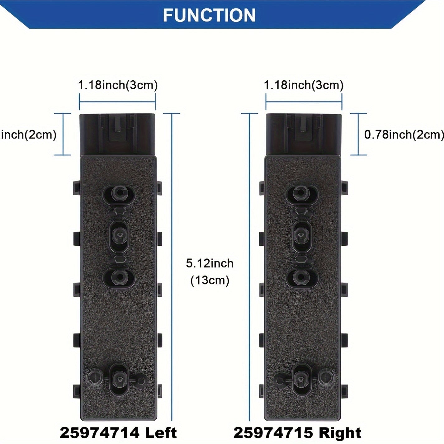8-Way Power Seat Switch for Cars Front Left Right Replacement Without Battery