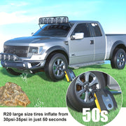 Portable Electric Air Pump with 7500mAh Battery Dual Pressure Settings for Inflatables Black and Yellow