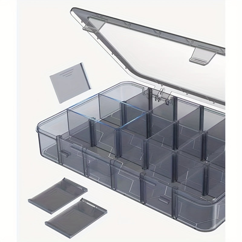 Adjustable Storage Container for Jewelry Electronics Components Plastic Box with Grids