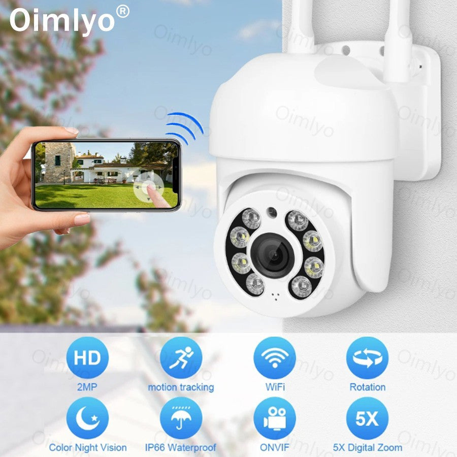 Oimlyo представляет революционную 1080P HD уличную беспроводную камеру видеонаблюдения с панорамным обзором 355°, поддержкой Wi-Fi 2.4G, ночным видением и цветной записью днем и ночью. С системой удаленного мониторинга через приложение для смартфона.