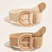 2 ta ayollar uchun Boho paxta qoplamali keng belbog'lar to'plami, yarim doira tokchali belbog'lar