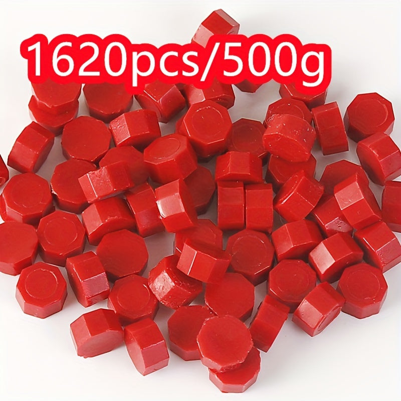 1620pcs 500g Octagonal Sealing Wax Particles for Envelope Gift Box DIY Retro Bulk Sealing Wax