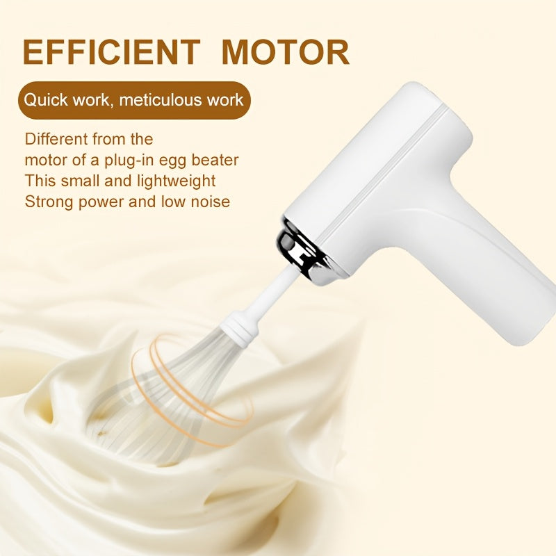 Handheld Electric Cake Mixer USB Rechargeable Battery Lightweight Baking Tool