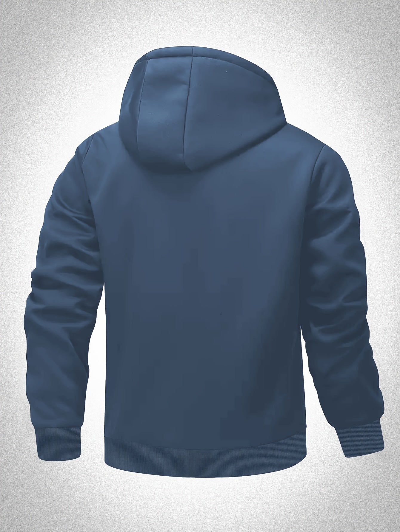 Plus Size Men's Hooded Fleece Lined Jacket for Fall Winter Casual