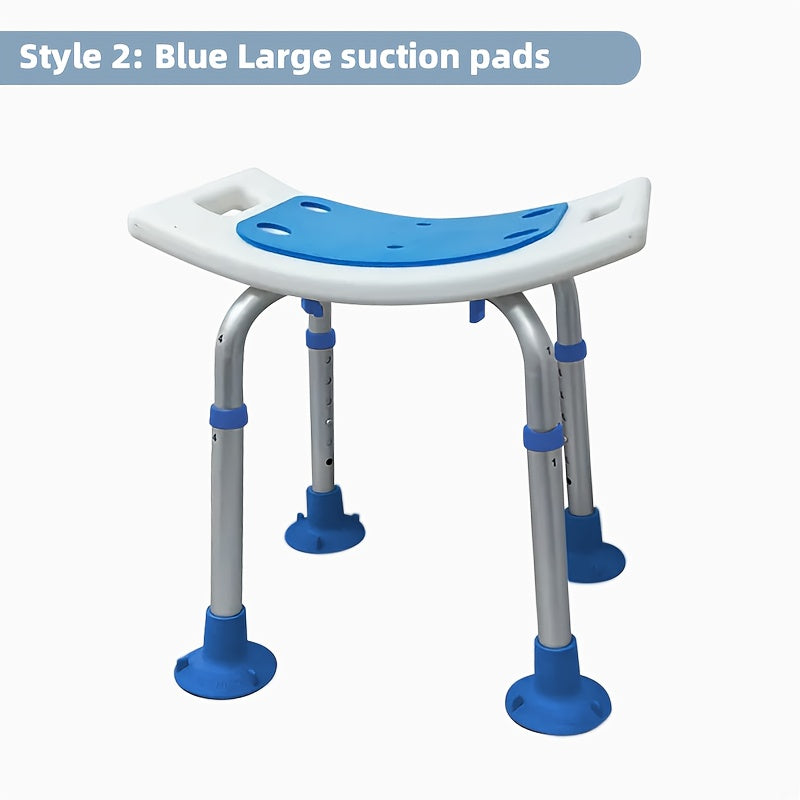 Kichik uyda foydalanish uchun mo'ljallangan hammom stuli, qariyalarga va homilador ayollarga mos, sirpanmaydigan dizayn, 6 balandlikni sozlash, vannada foydalanish uchun qulay.