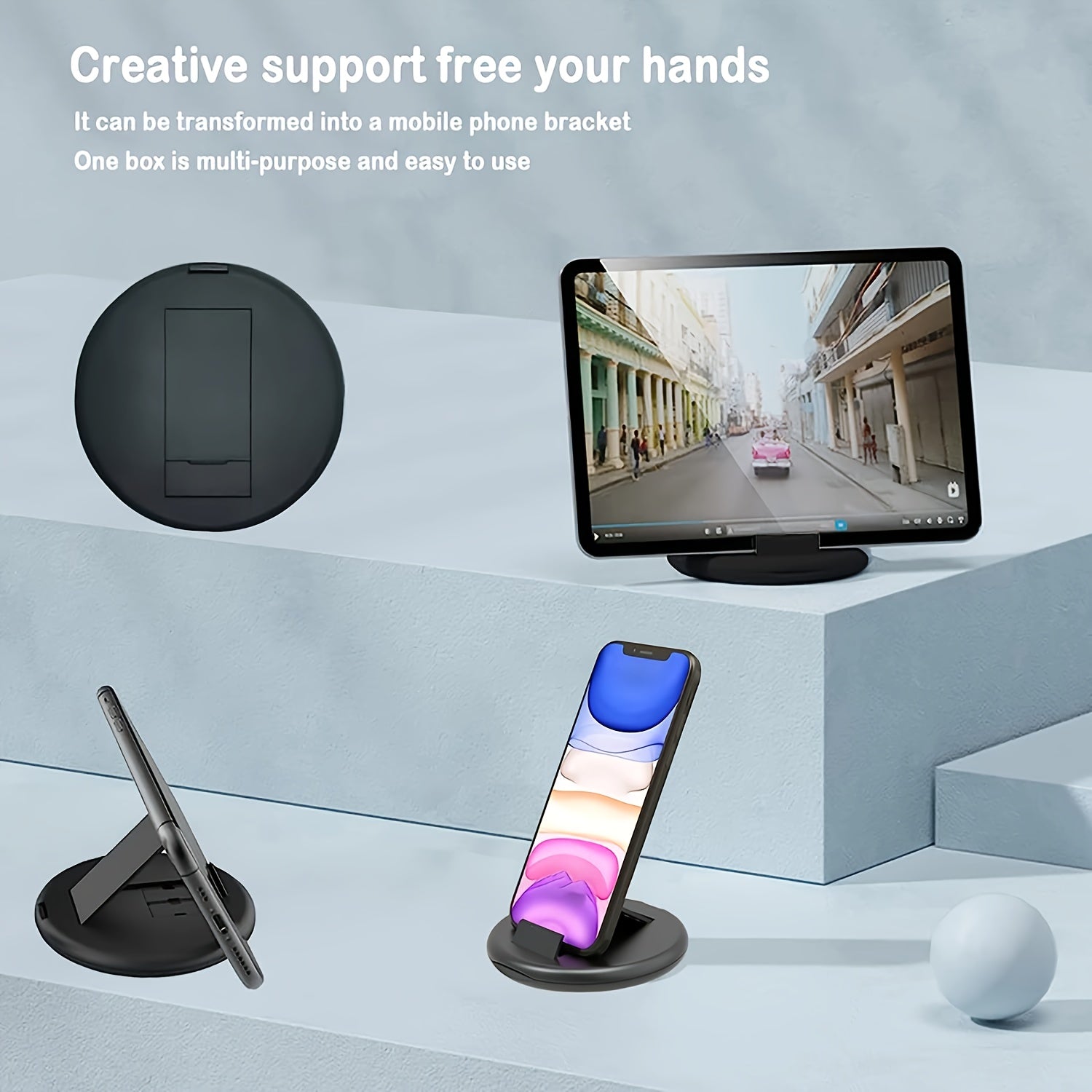 Universal 4-in-1 USB Charging Cable Kit with Adapter Case and Phone Stand