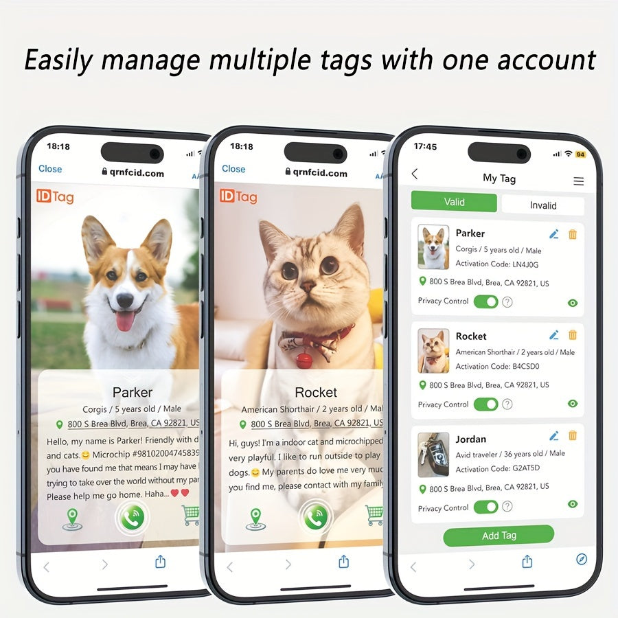 Reflective QR Code Pet Collar for Cats and Small Dogs High Visibility Night Anti-Lost Striped Polyester